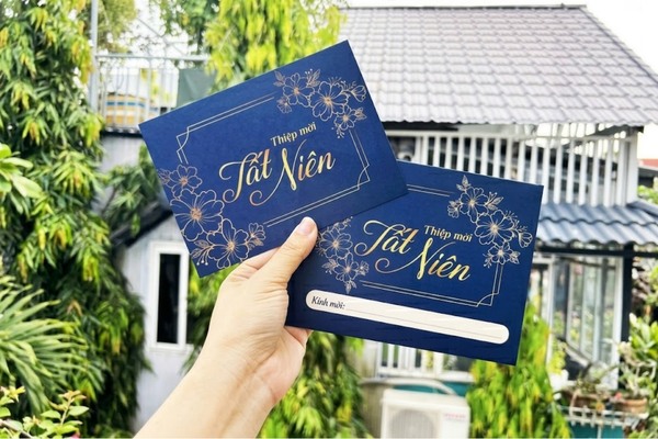 Mẫu thiệp mời tất niên công ty ấn tượng