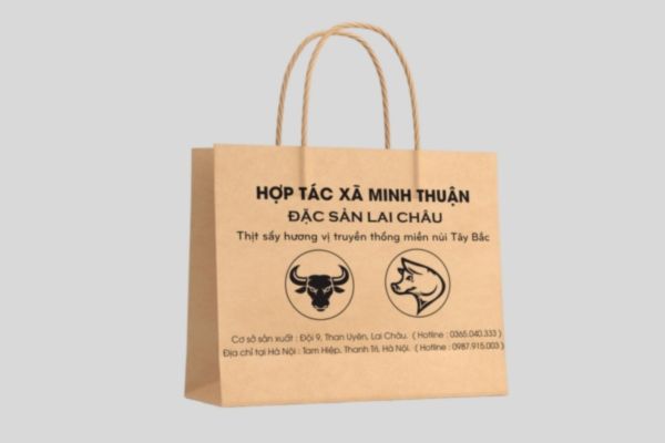 Túi giấy đựng thịt trâu giá rẻ, mẫu đẹp