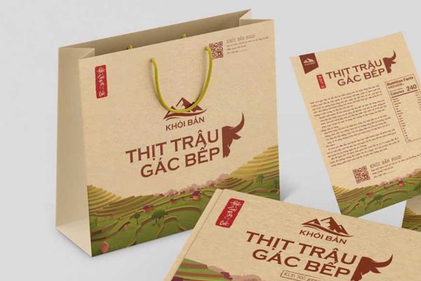 Túi giấy đựng thịt trâu giá rẻ, mẫu đẹp