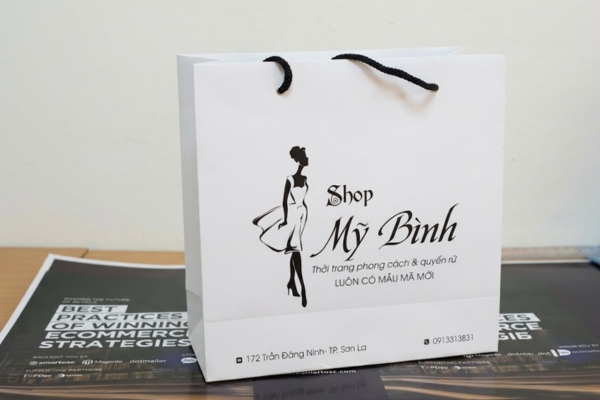 Mẫu túi giấy shopping thiết kế tối giản