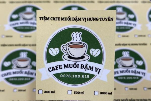In tem cà phê muối giá rẻ, mẫu đẹp