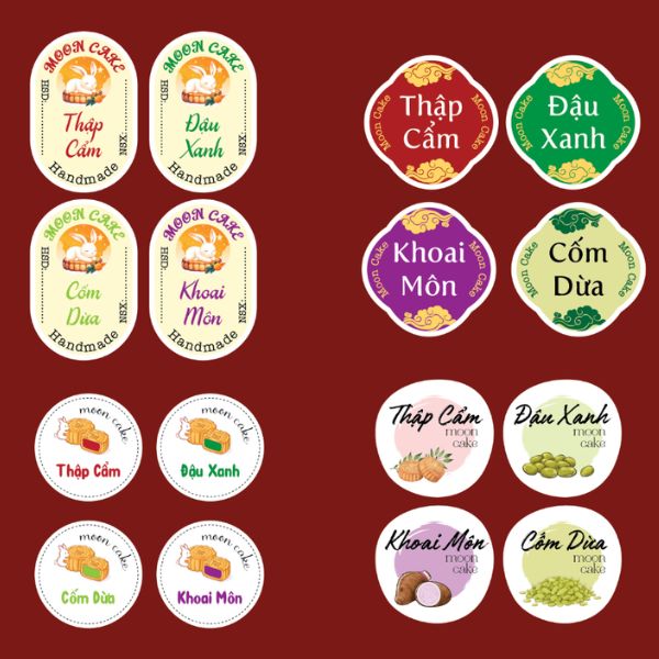 In tem nhãn nhân bánh giá rẻ, thiết kế theo yêu cầu
