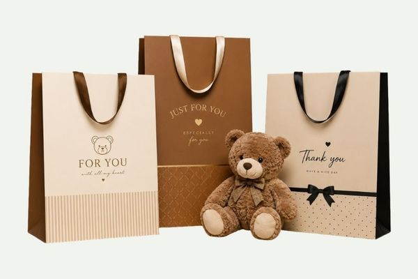 Túi giấy đựng gấu bông giá rẻ, mẫu đẹp