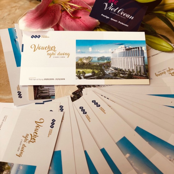 In Hoa Long nhận thiết kế và in ấn voucher nghỉ dưỡng chuyên nghiệp