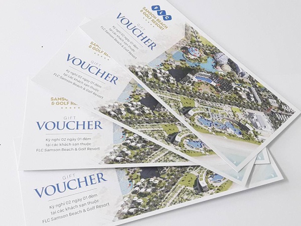 In Hoa Long nhận thiết kế và in ấn voucher nghỉ dưỡng đẹp