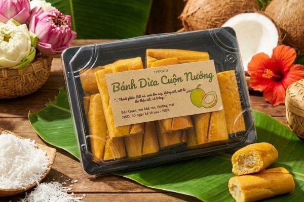 25+ Mẫu in tem nhãn bánh dừa nướng đẹp mắt