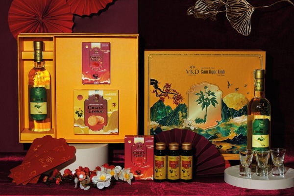 Trang trí vỏ hộp quà Tết cao cấp