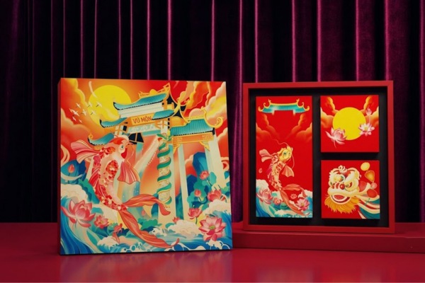 Mẫu hộp trung thu Vũ Môn ý nghĩa
