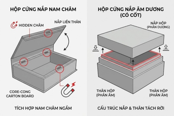 Đặc điểm hộp nam châm và hộp âm dương