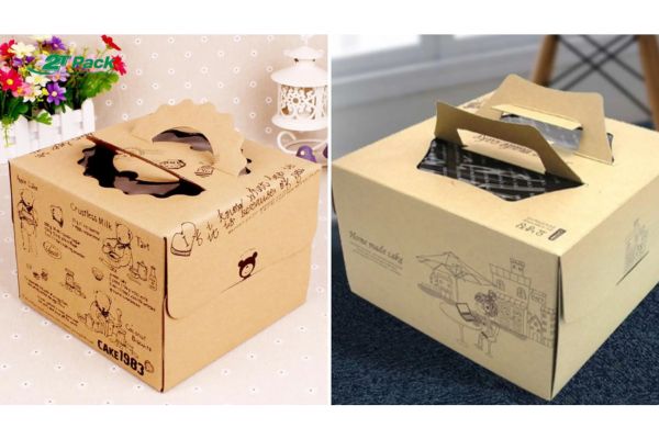 In hộp bánh kem giấy kraft theo yêu cầu