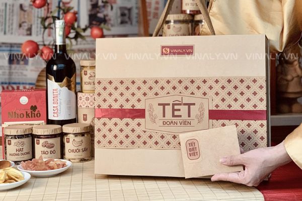 Hộp quà Tết giấy kraft tại Hà Nội