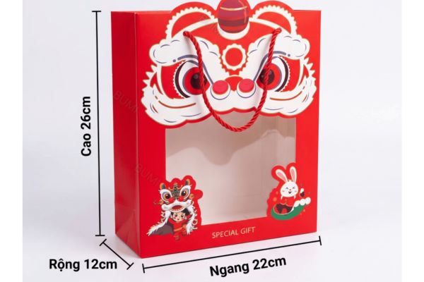 Hộp quà Tết bóng kính mẫu đẹp