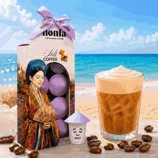 In Hoa Long nhận thiết kế và in hộp cà phê muối sang trọng