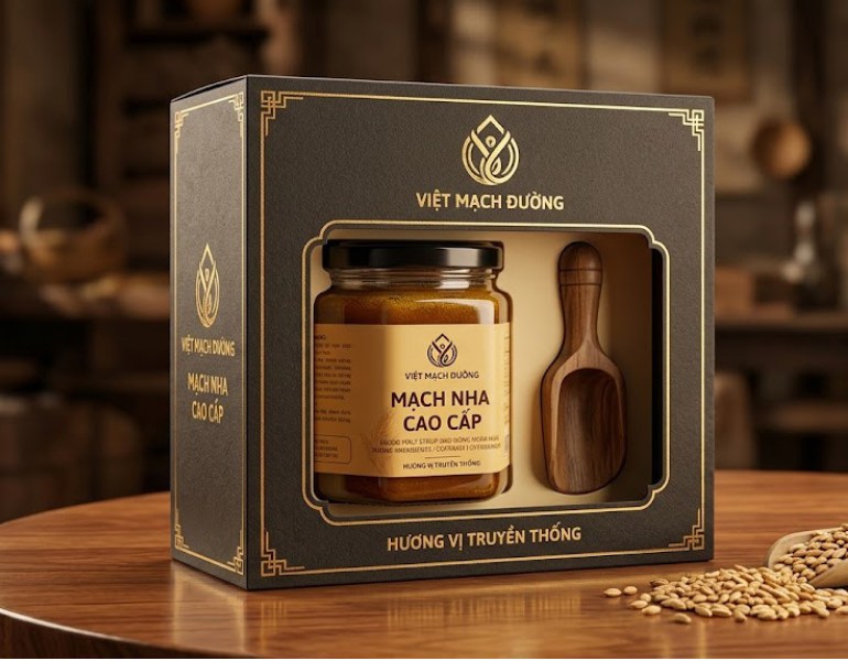 In hộp đựng mạch nha cao cấp