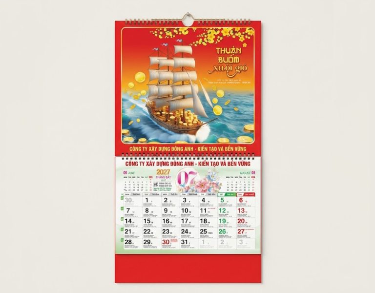 In lịch quảng cáo công ty xây dựng