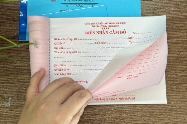 In biên nhận cầm đồ theo yêu cầu