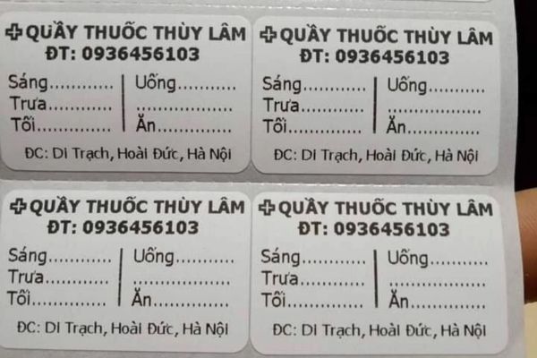 In sticker nhà thuốc giá rẻ, mẫu đẹp