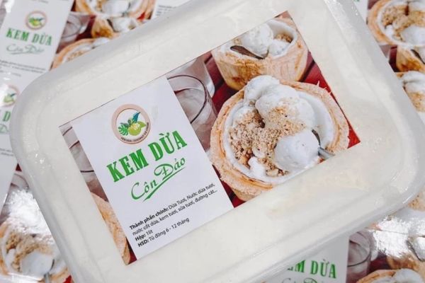 In tem dán hộp kem tươi giá rẻ, chất lượng cao