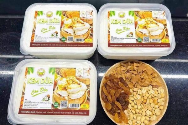 In tem dán hộp kem tươi giá rẻ, chất lượng cao
