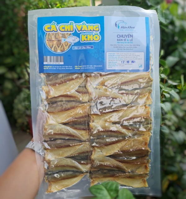 In Hoa Long nhận thiết kế và In tem nhãn dán khô cá chỉ vàng số lượng ít