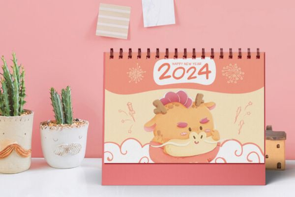 Mẫu lịch để bàn hình thú cưng tại Hà Nội