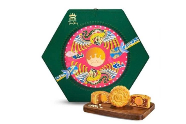 Mẫu hộp bánh trung thu 5 cái hình lục giác