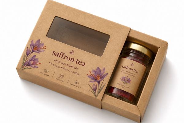 Mẫu hộp đựng saffron chất lượng cao