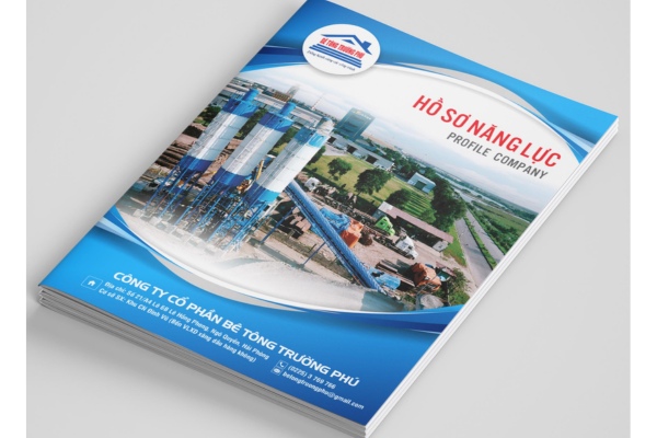 Mẫu in catalogue công ty bê tông đẹp mắt