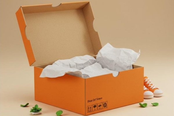 Mẫu in hộp carton sóng E 3 lớp đựng giày