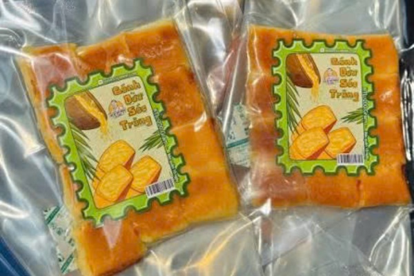 Mẫu in tem nhãn bánh dừa nướng độc đáo