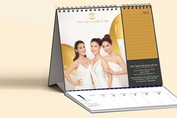 In lịch để bàn spa đẹp, chất lượng