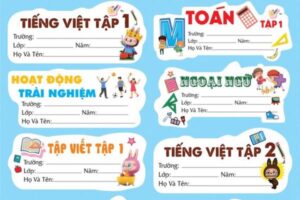 Mẫu nhãn vở tiểu học giá rẻ, chất lượng cao