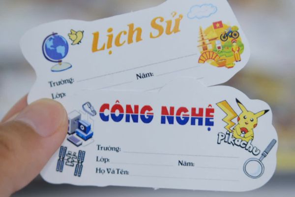 Mẫu nhãn vở tiểu học giá rẻ, chất lượng cao