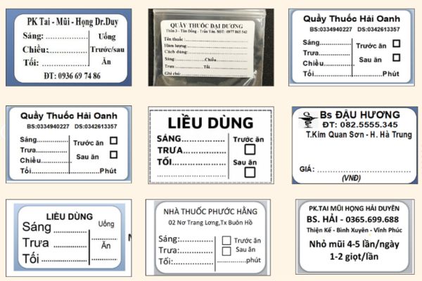 In sticker nhà thuốc giá rẻ, mẫu đẹp
