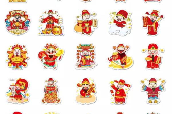 Sticker thần tài Tết theo yêu cầu