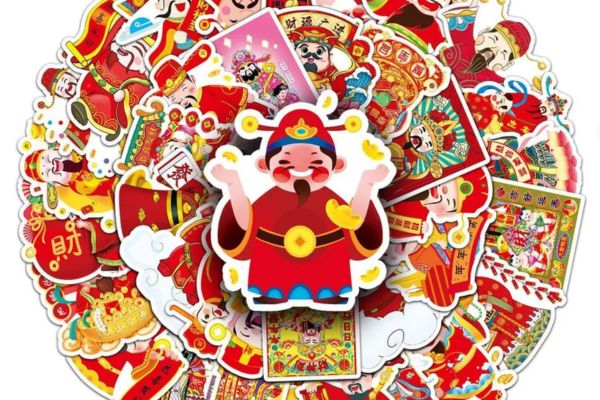 Sticker thần tài Tết theo yêu cầu
