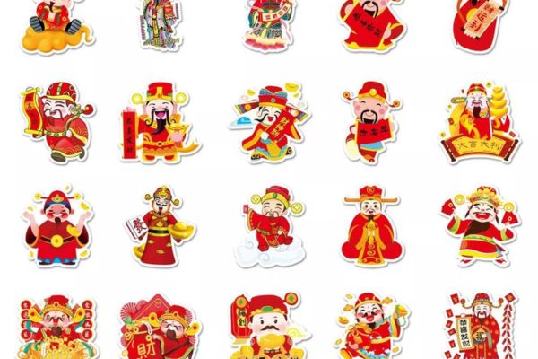 Sticker thần tài Tết theo yêu cầu