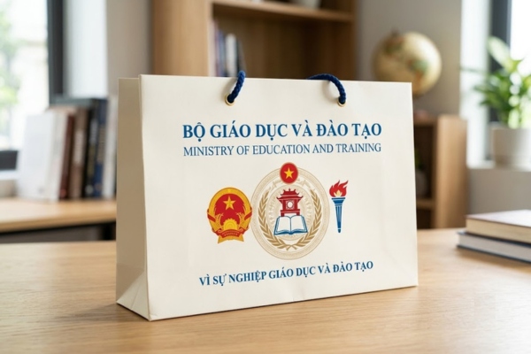 túi giấy bộ giáo dục và đào tạo dáng ngang