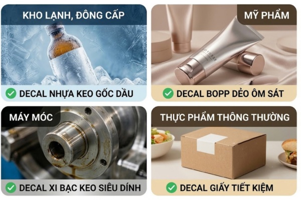 Chọn chất liệu phù hợp để tránh nhãn dán bị bong tróc