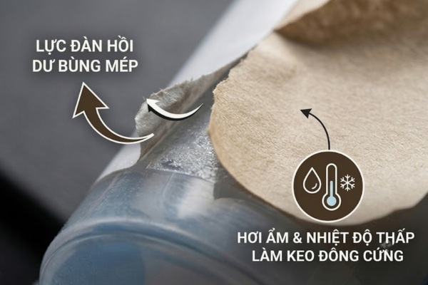 Nguyên nhân nhãn dán bị bong tróc