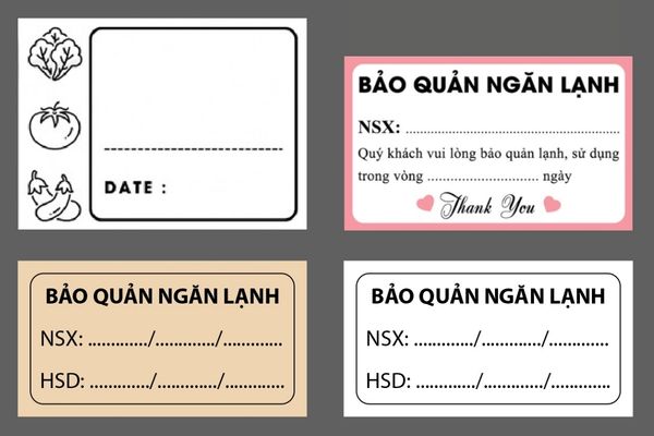 Tem bảo quản ngăn lạnh giá rẻ, mẫu đẹp