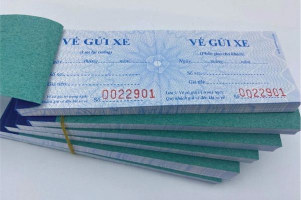 Thư viện các mẫu in vé giữ xe 2 liên an toàn