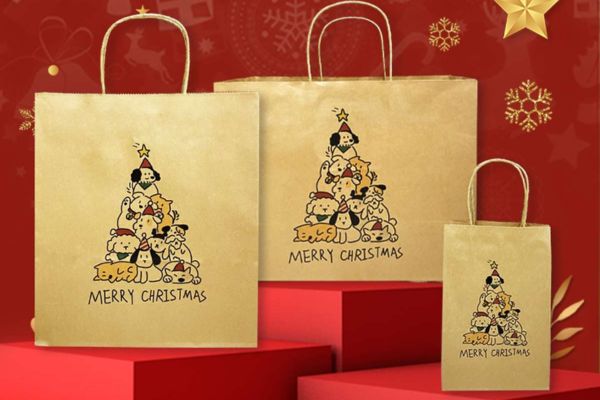 Túi giấy kraft giáng sinh giá rẻ, mẫu đẹp