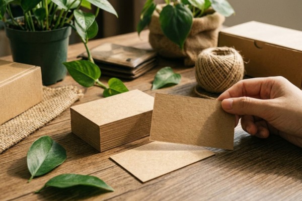 Ưu điểm vượt trội của danh thiếp chất liệu Kraft