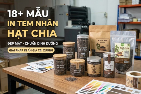 18+ Mẫu in tem nhãn hạt chia đẹp mắt