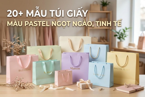 20+ mẫu túi giấy màu pastel ngọt ngào, tinh tế
