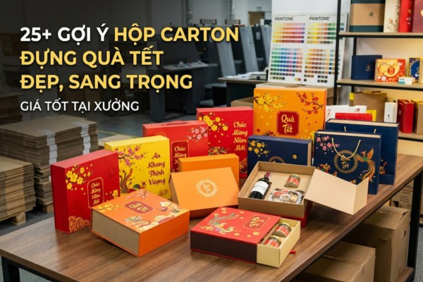 25+ Gợi ý hộp carton đựng quà tết đẹp sang trọng