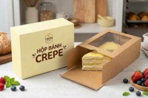 9+ Mẫu in hộp giấy đựng bánh crepe bắt mắt