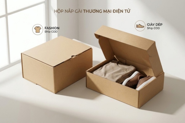 Các kiểu hộp carton nắp gài