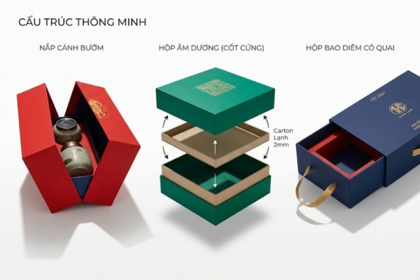 Các kiểu dáng in hộp quà Tết 2027